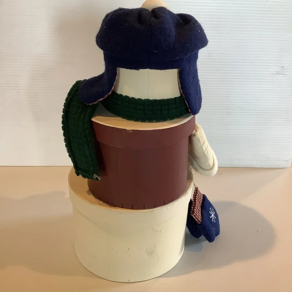 Vintage 3-Tier Stacking Snowman Gift Box – 1990s Holiday Decor